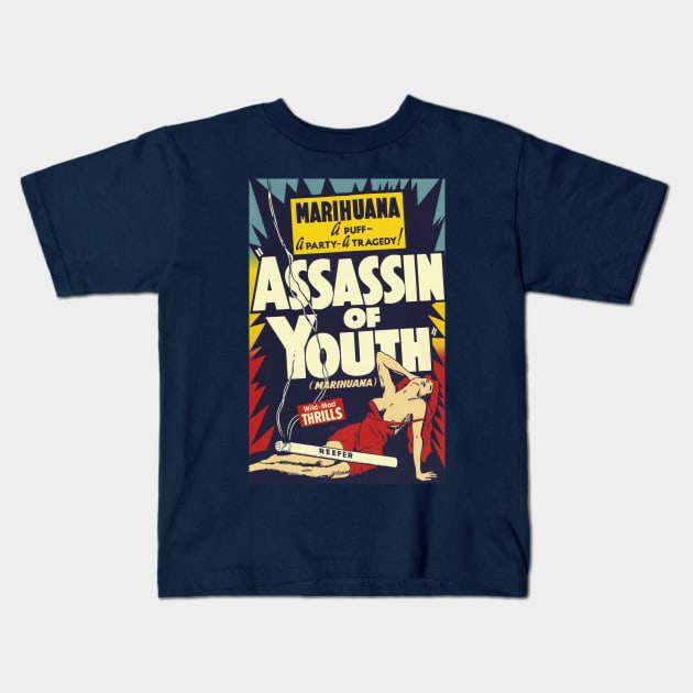 Classic Bad Movie Poster - Assassin of Youth Kids T-Shirt by Starbase79